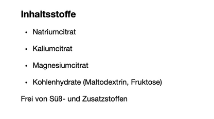 Individuellle Elektrolytmischung